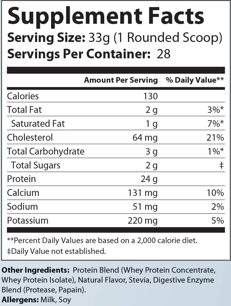 Whey Armor Natural Protein Vanilla Milkshake Flavor with Stevia - 2lb