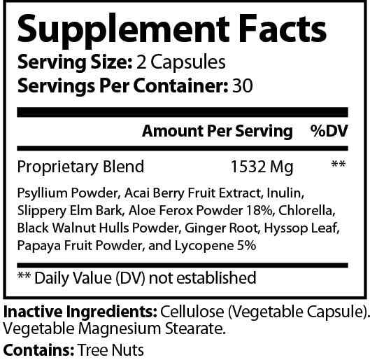 Inner Harmony Detox Formula - High Strength Detox for Wellness - 60 Veggie Capsules