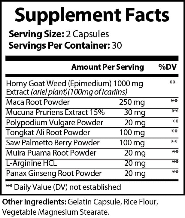 Intensity Horny Goat Weed Superior Blend - 60 Capsules