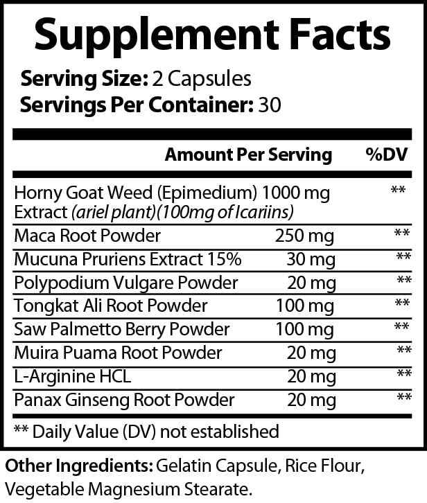 Intensity Horny Goat Weed Superior Blend Capsules - 60 Count