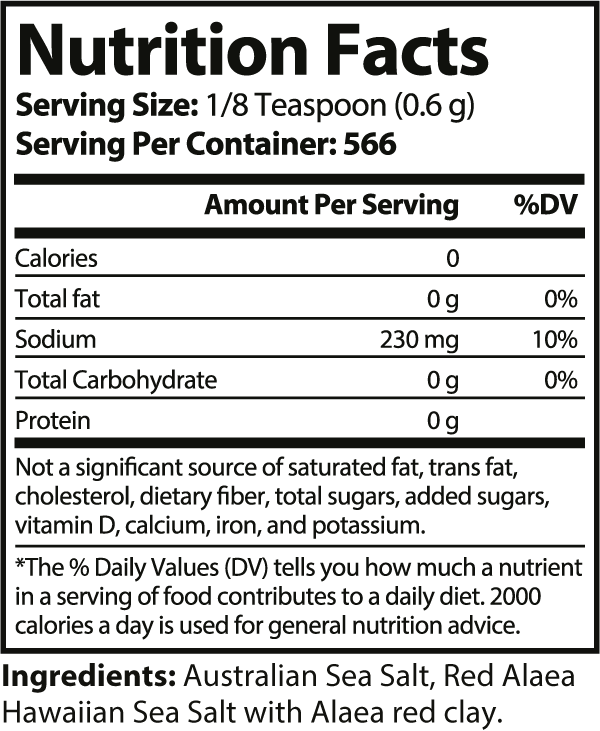 Hawaiian Premium Volcanic Pink Salt 12 oz for Gourmet Cooking and Health Benefits