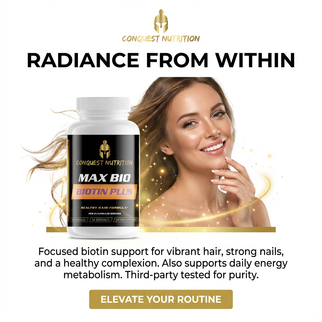 Max Bio Biotin Plus - 60 Veggie Capsules for Healthy Hair, Skin, and Nails