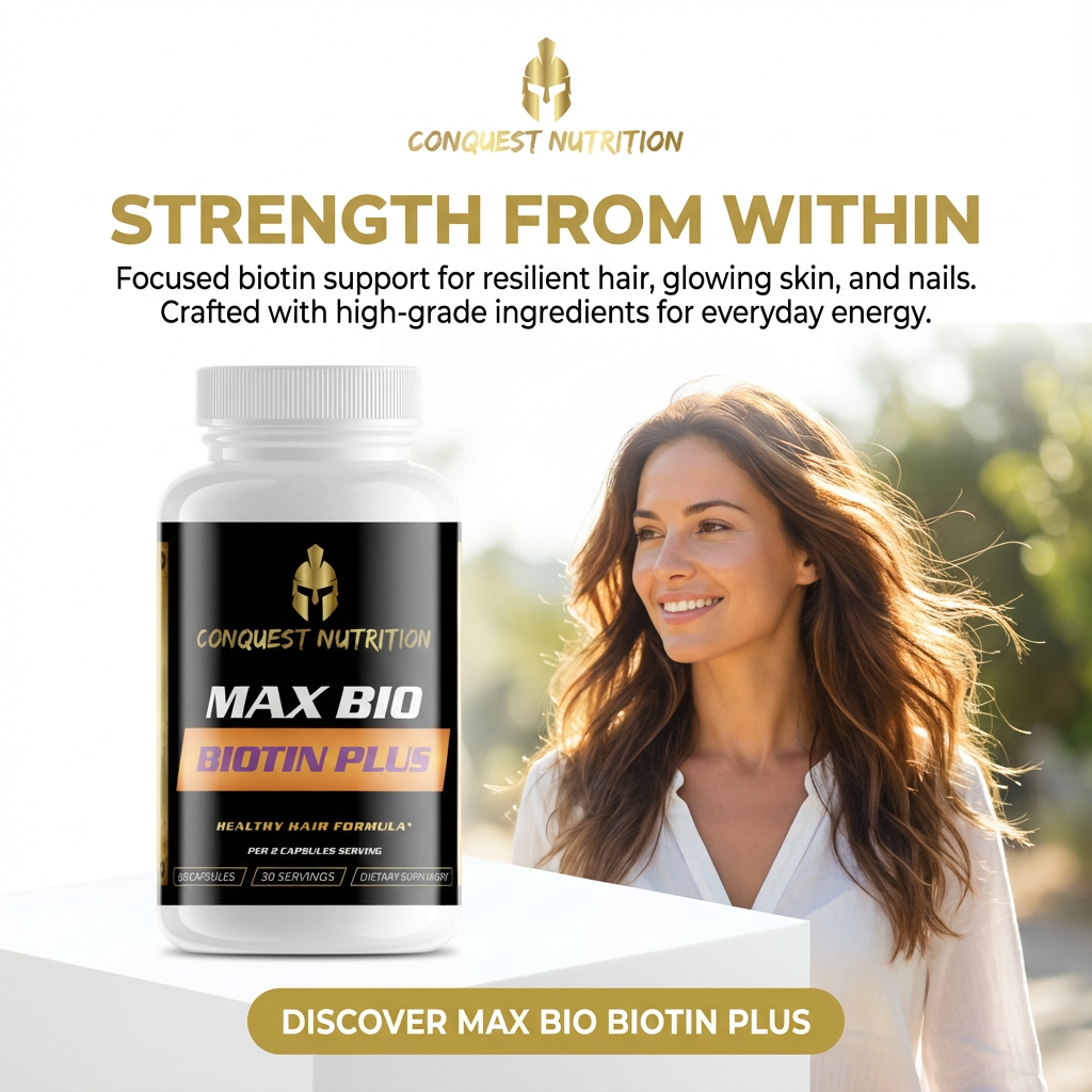 Max Bio Biotin Plus - 60 Veggie Capsules for Healthy Hair, Skin, and Nails