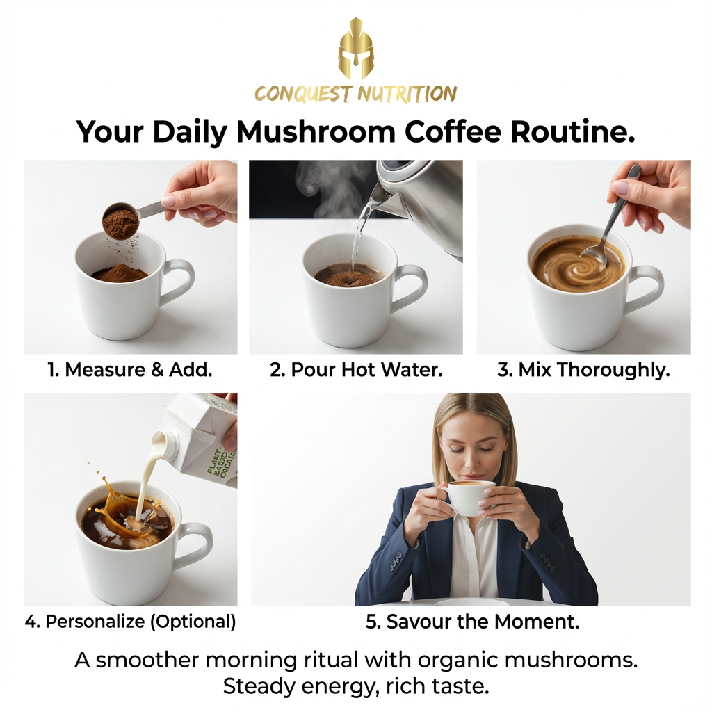 Nature's Java Organic Mushroom Coffee Blend - 30 Servings Vegan Friendly Organic Mushroom Coffee Blend