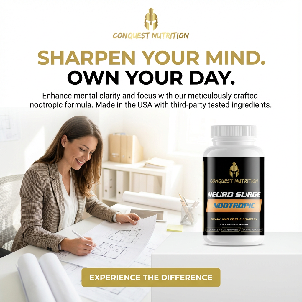 Neuro Surge Nootropic Complex for Enhanced Brain Focus - 60 Veggie Capsules