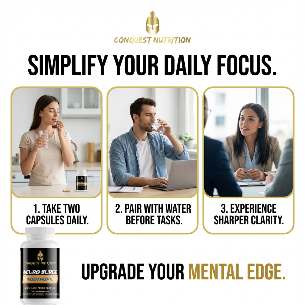 Neuro Surge Nootropic Complex for Enhanced Brain Focus - 60 Veggie Capsules