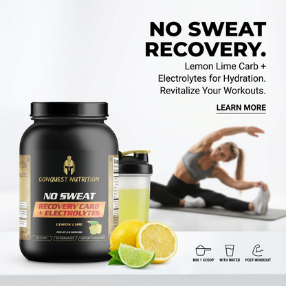 No Sweat Recovery Carb + Electrolytes Lemon Lime Flavor - 3lbs