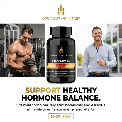 Conquest Optimus - Potenciador natural de testosterona para hombres - 90 cápsulas