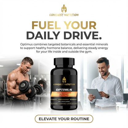 Conquest Optimus - Potenciador natural de testosterona para hombres - 90 cápsulas