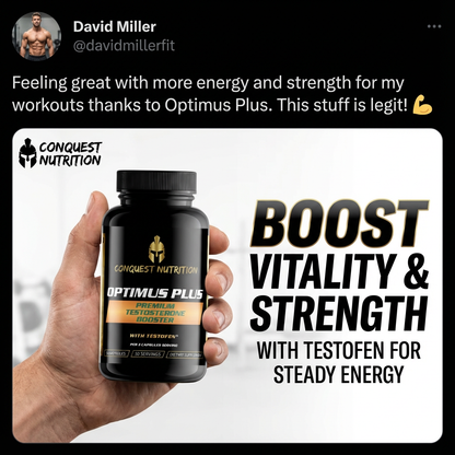 Optimus Plus Premium Testosterone with Testofen - 90 Veggie Capsules