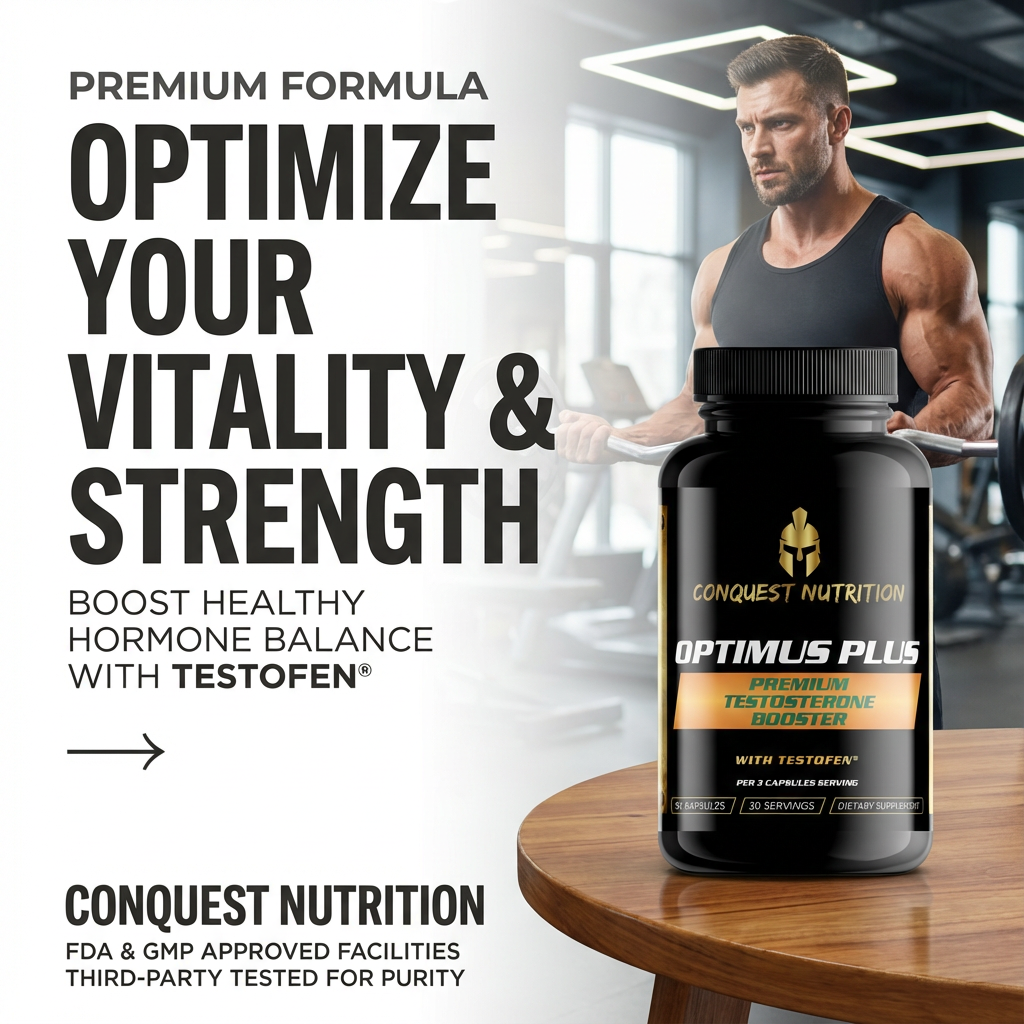 Optimus Plus Premium Testosterone with Testofen - 90 Veggie Capsules