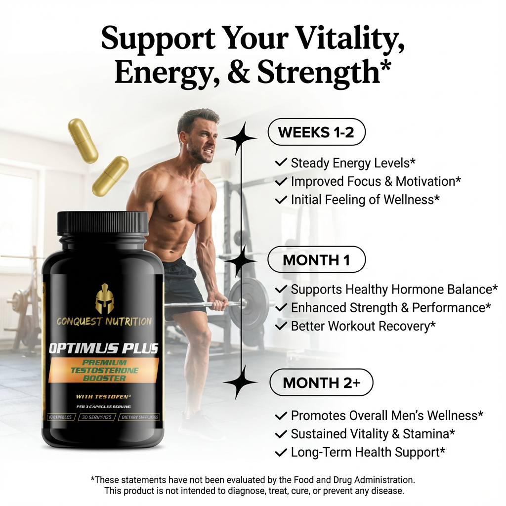 Optimus Plus Premium Testosterone with Testofen - 90 Veggie Capsules