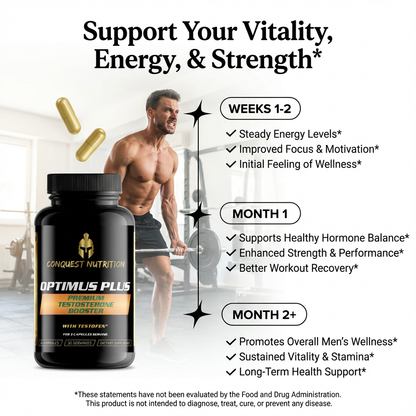 Optimus Plus Premium Testosterone with Testofen - 90 Veggie Capsules