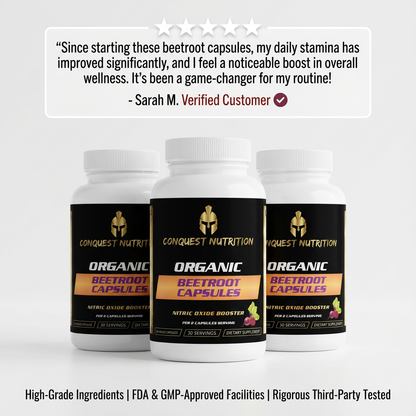 Organic Beetroot Capsules - 60 Veggie Capsules for Natural Health Support