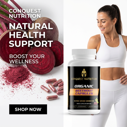 Organic Beetroot Capsules - 60 Veggie Capsules for Natural Health Support