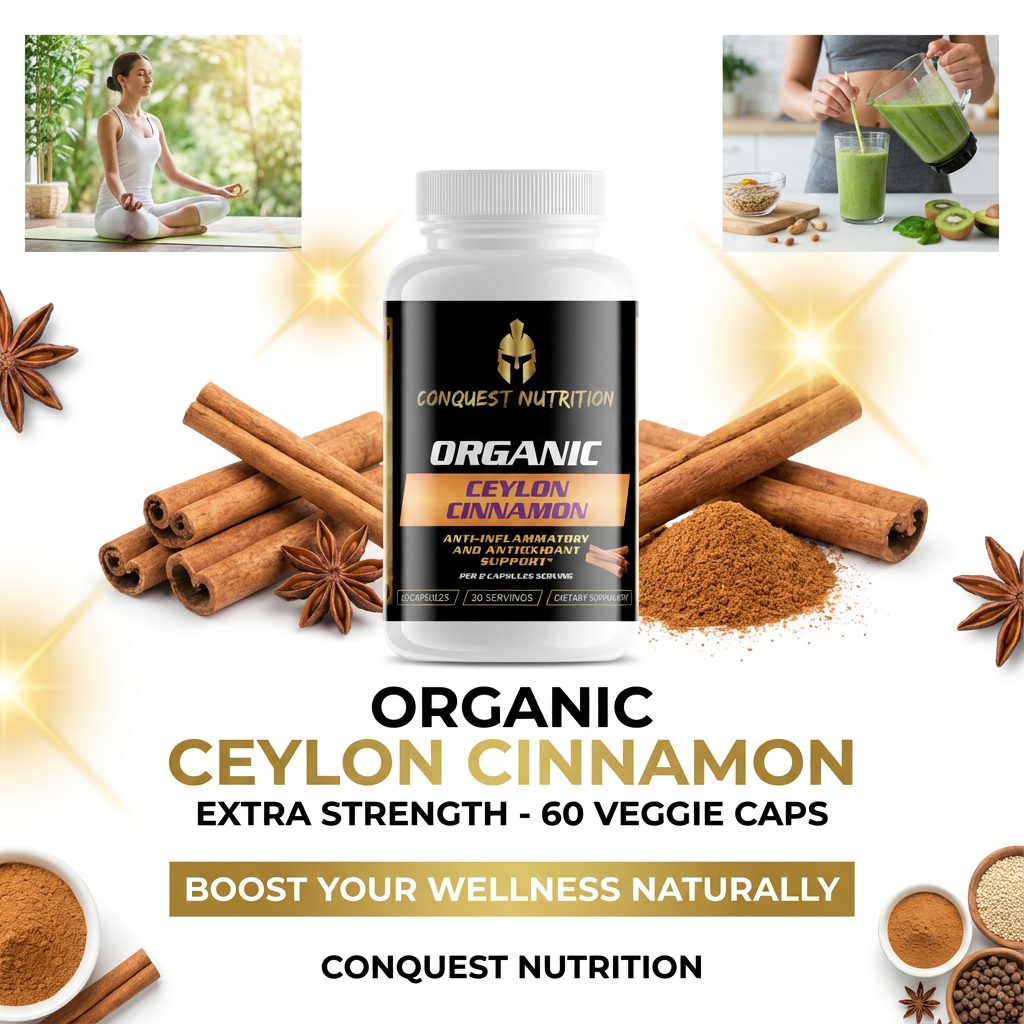 Organic Ceylon Cinnamon Extra Strength - 60 Veggie Capsules for Enhanced Wellness