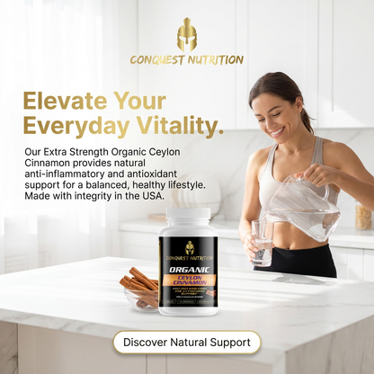 Organic Ceylon Cinnamon Extra Strength - 60 Veggie Capsules for Enhanced Wellness