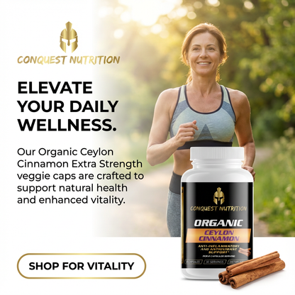 Organic Ceylon Cinnamon Extra Strength - 60 Veggie Capsules for Enhanced Wellness