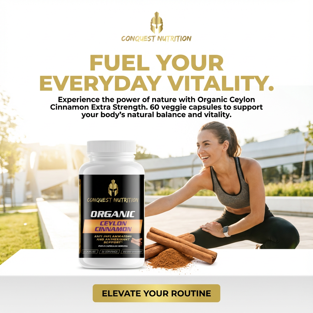 Organic Ceylon Cinnamon Extra Strength - 60 Veggie Capsules for Enhanced Wellness