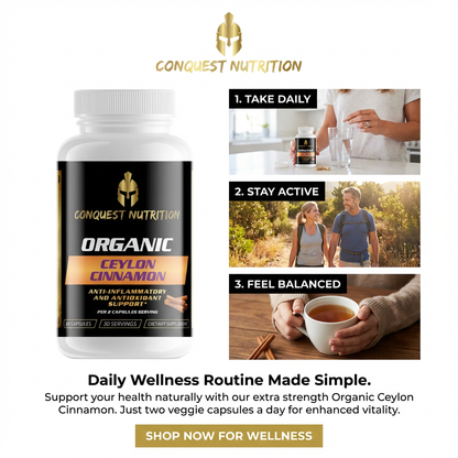 Organic Ceylon Cinnamon Extra Strength - 60 Veggie Capsules for Enhanced Wellness