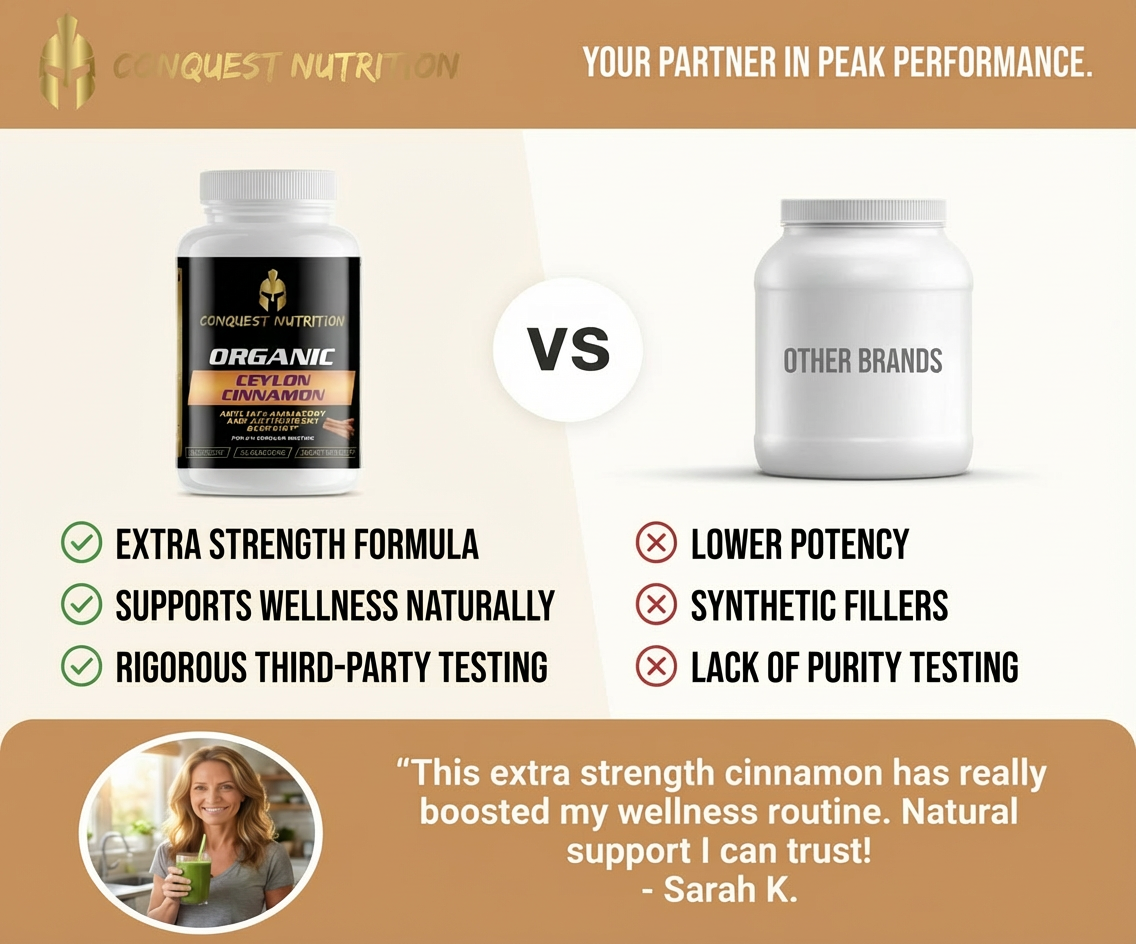 Organic Ceylon Cinnamon Extra Strength - 60 Veggie Capsules for Enhanced Wellness
