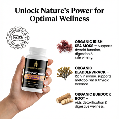 Organic Irish Sea Moss Plus Capsules - 60 Veggie Capsules