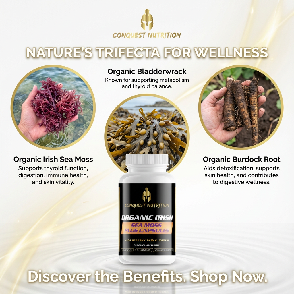 Organic Irish Sea Moss Plus Capsules - 60 Veggie Capsules