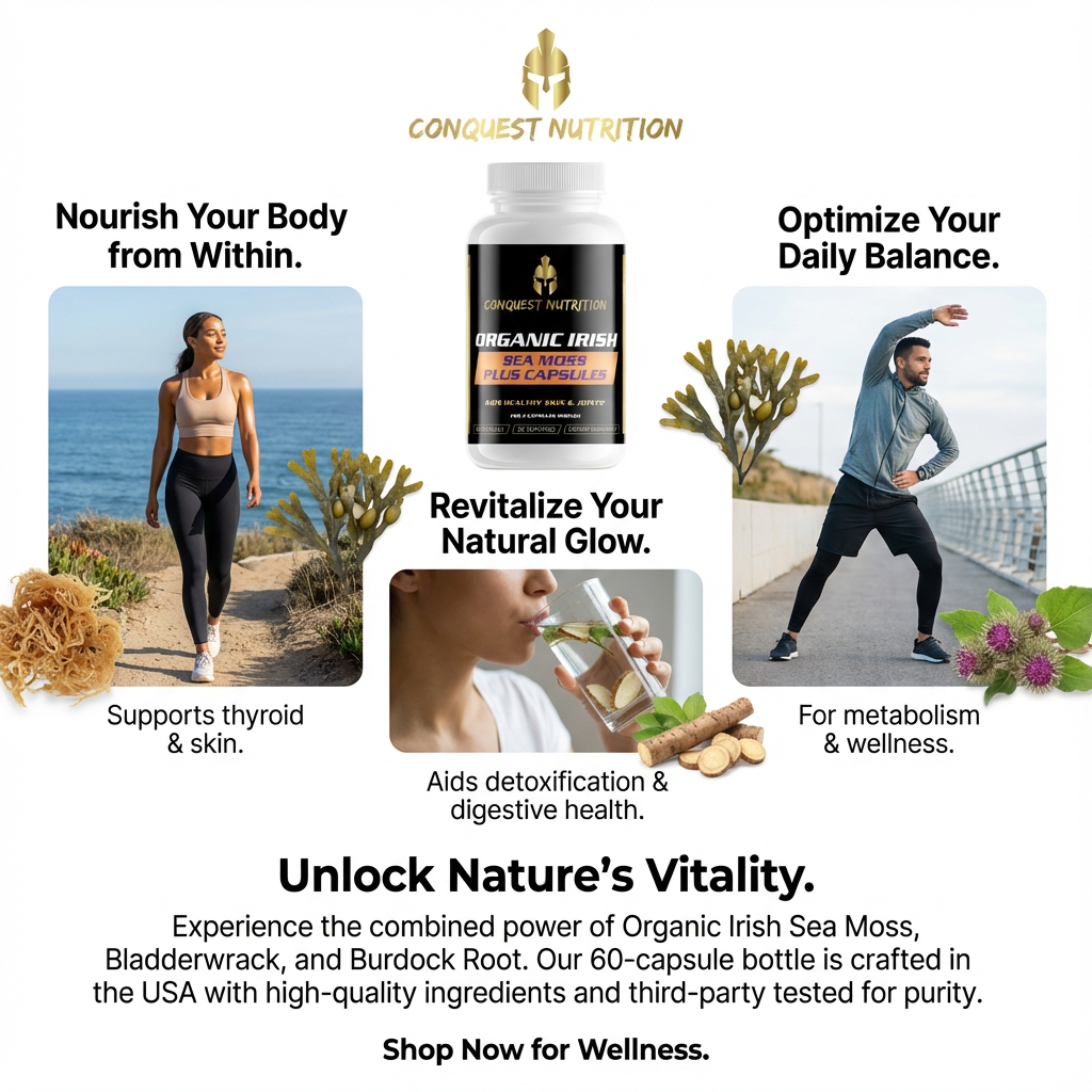 Organic Irish Sea Moss Plus Capsules - 60 Veggie Capsules