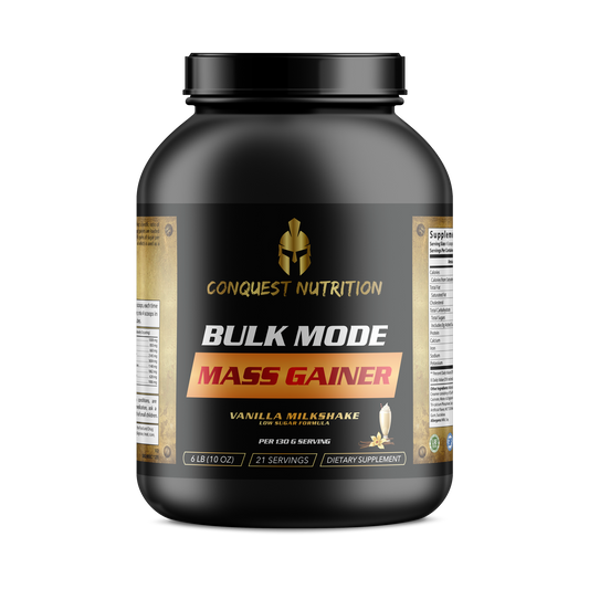 Bulk Mode Mass Gainer Vanilla Milkshake Flavor Low Sugar Formula -  6lbs
