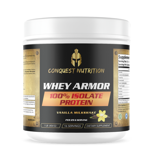 Whey Armor 100%  Isolate Protein - Vanilla Milkshake Flavor 1lb