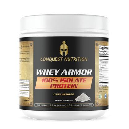 Whey Armor 100% Isolate Protein Unflavored - 1lb