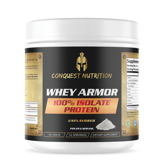 Whey Armor 100% Isolate Protein Unflavored - 1lb