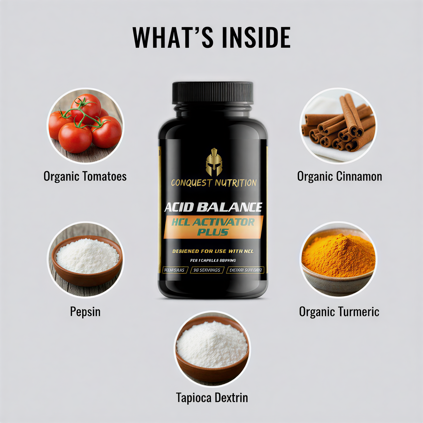 Acid Balance HCL Activator Plus - 90 Capsules for Optimal Digestive Health