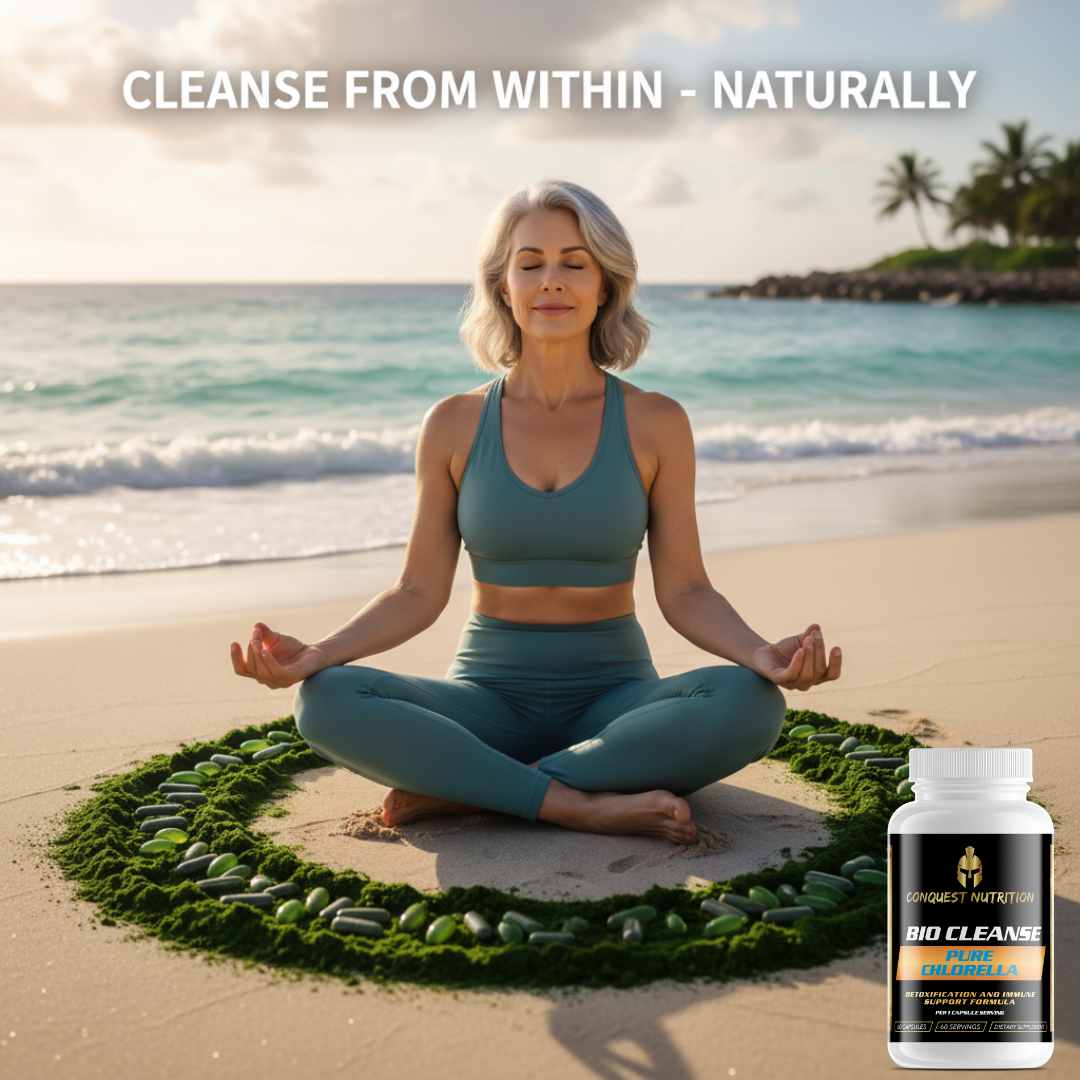 Bio Cleanse Pure Chlorella Capsules - Pure 500mg in 50 Veggie Capsules