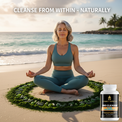 Bio Cleanse Pure Chlorella Capsules - Pure 500mg in 50 Veggie Capsules
