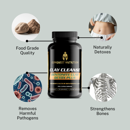 Clay Cleanse Bentonite Clay Detox Plus - 90 Veggie Capsules