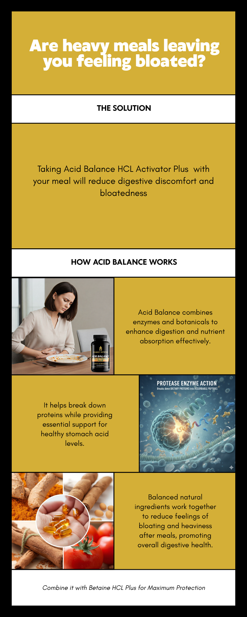 Acid Balance HCL Activator Plus - 90 Capsules for Optimal Digestive Health