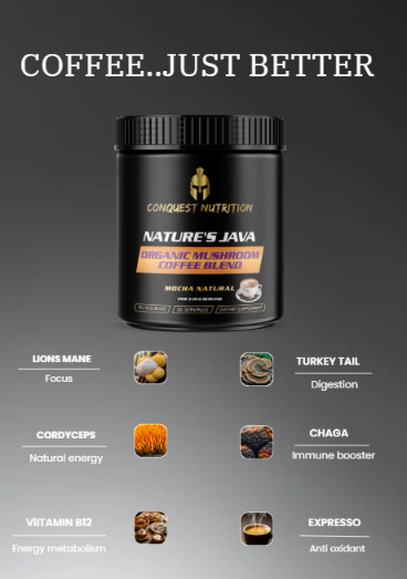 Nature's Java Organic Mushroom Coffee Blend - 30 Servings Vegan friendly