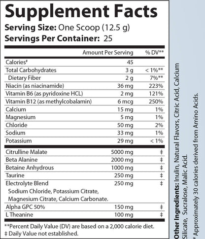 Zen Warrior Stim Free Pre-Workout Cherry Blast Flavor - 25 Servings