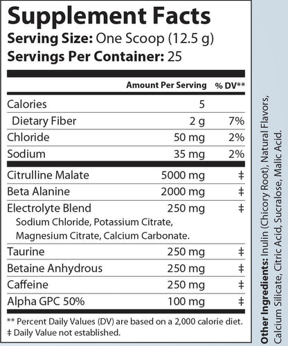 Warrior Pre-Workout Citrus Blast Flavor - 25 Servings