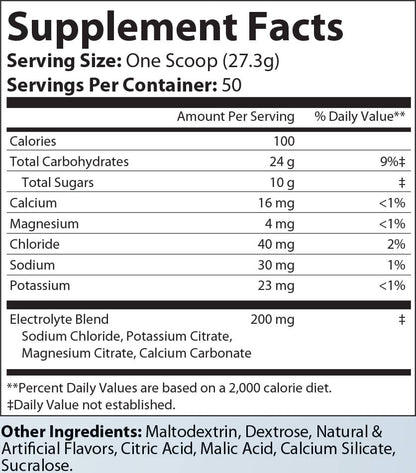No Sweat Recovery Carb + Electrolyte Summer Punch Flavor 3lbs