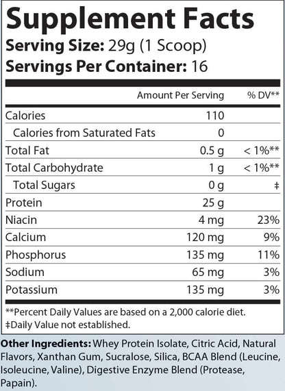 Whey Armor 100% Isolate Protein - Berry Flavor 1lb