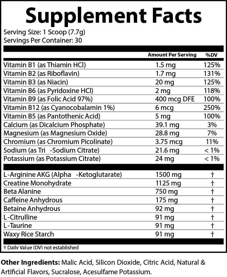Warrior Pre-Workout Honeydew Watermelon Flavor - 30 Servings