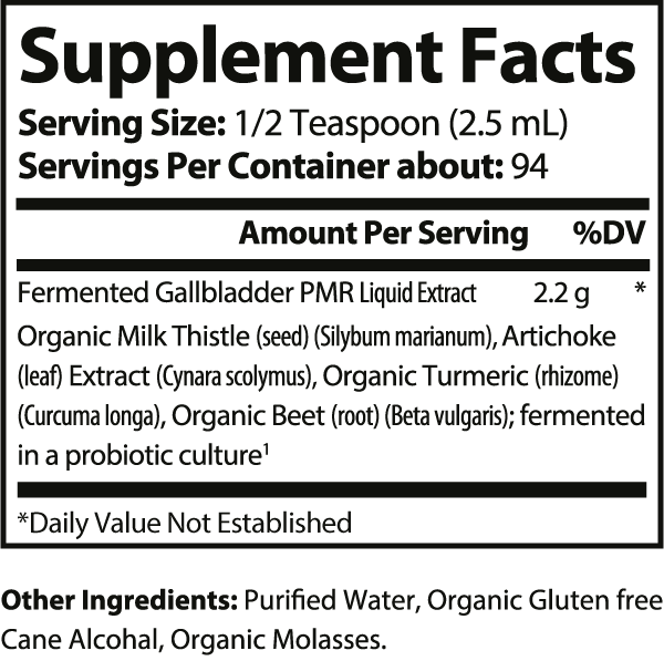 Gall Care Fermented Gallbladder Support 8 fl oz Vegan Friendly