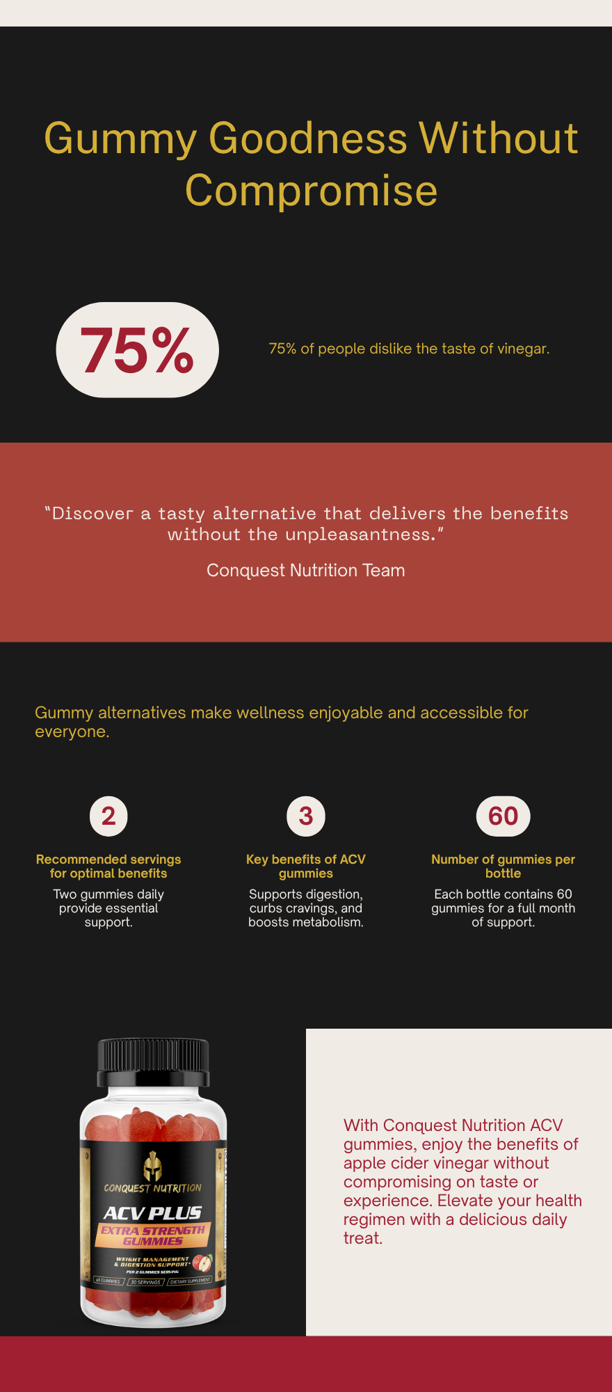 Apple Cider Vinegar Gummies with Pomegranate - 60 Vegan Gummies