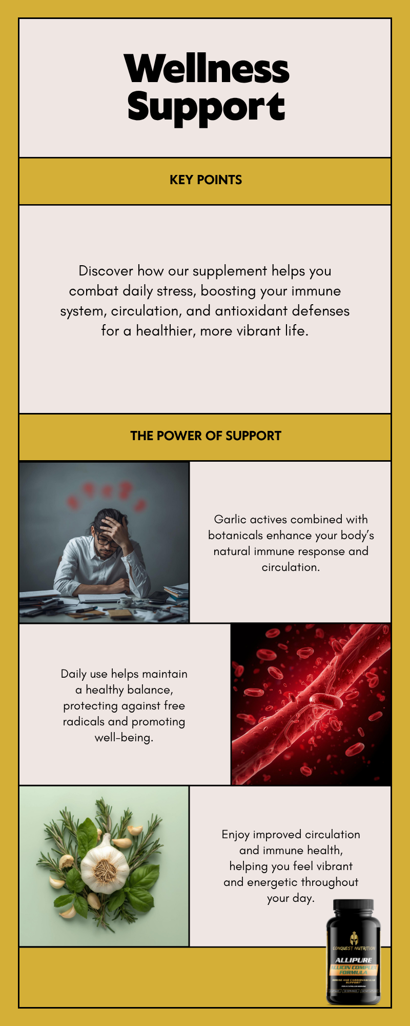 AlliPure Allicin Complex - Natural Immune Support in 60 Veggie Capsules