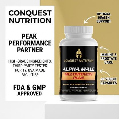 Alpha Male Multivitamin Plus - 60 Veggie Capsules for Optimal Health