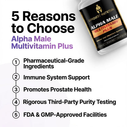Alpha Male Multivitamin Plus - 60 Veggie Capsules for Optimal Health