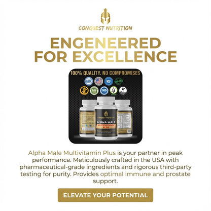 Alpha Male Multivitamin Plus - 60 Veggie Capsules for Optimal Health