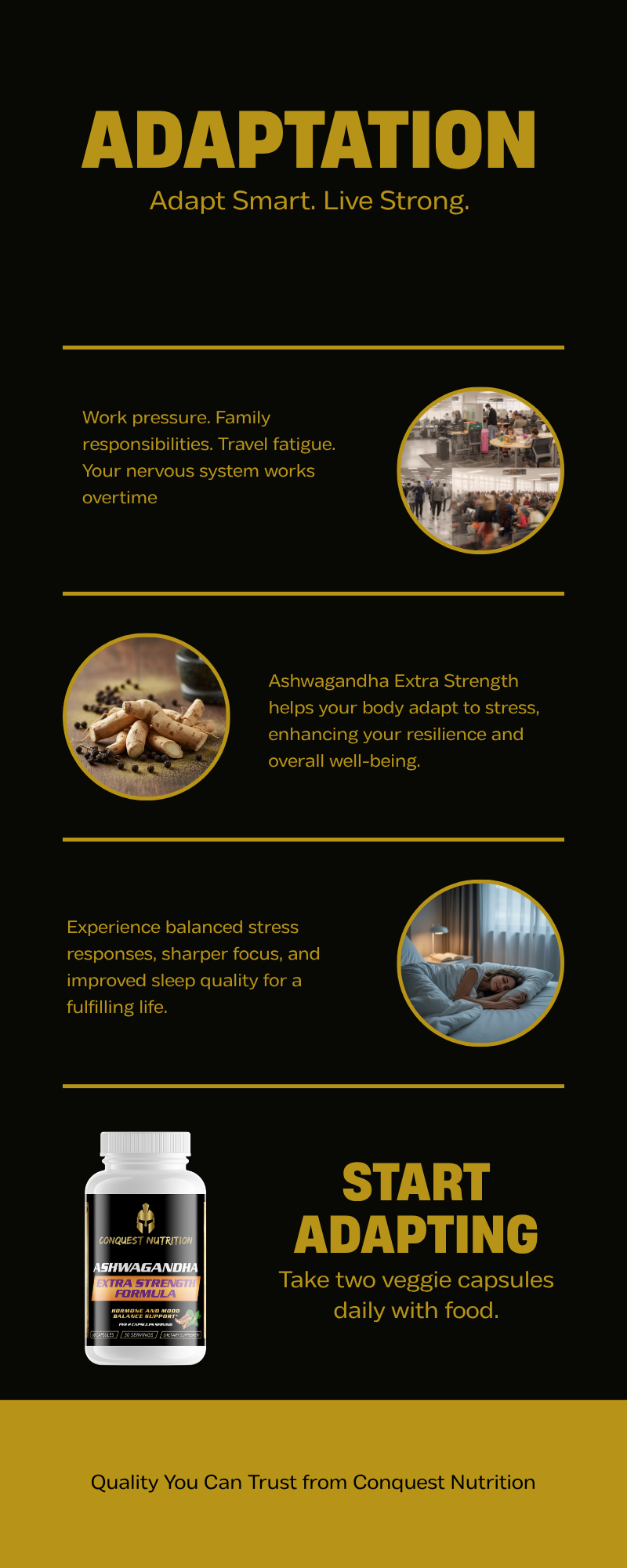 Ashwagandha Extra Strength Formula - 60 Veggie Capsules for Enhanced Wellness